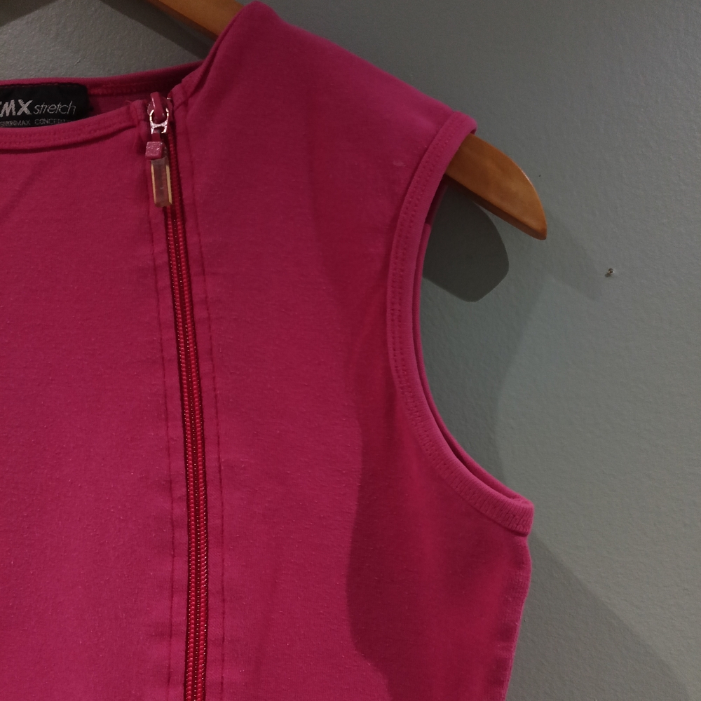 FMX Stretch Women's Cotton Pink  Sleeveless Zip-Up - Picture 5 of 6